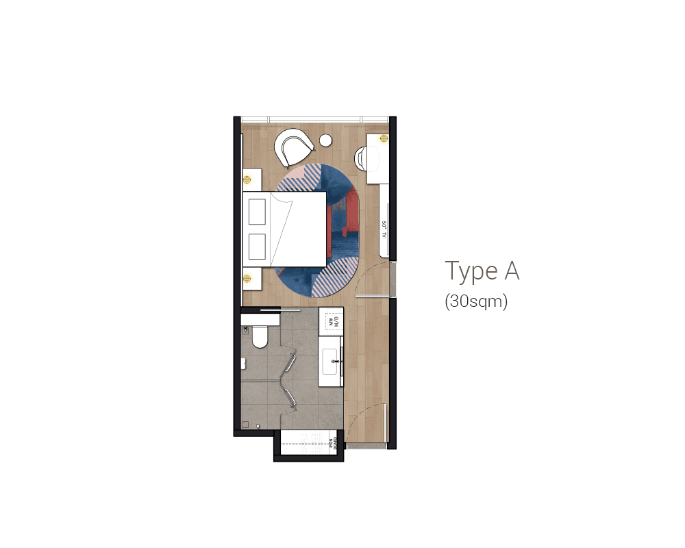 Richmond Mayor Type A · Studio — 30 sqm / 323 sqft
