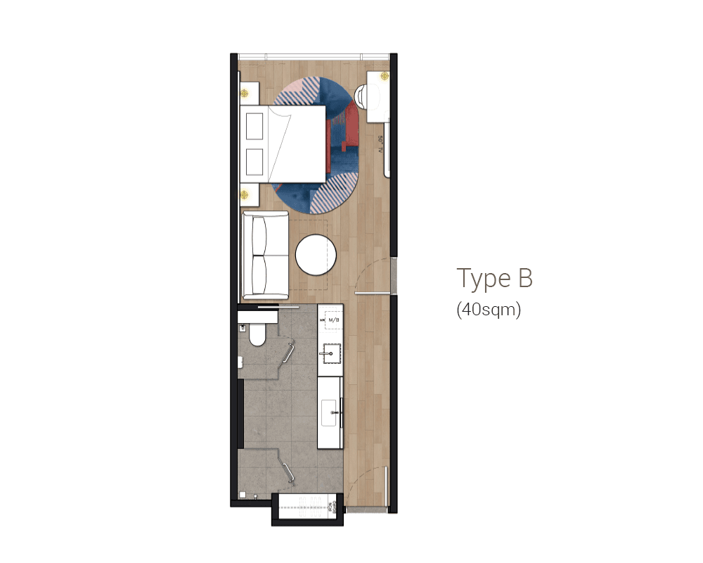 Richmond Mayor Type B · Suite — 40 sqm / 431 sqft
